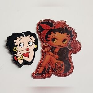 Flatback B Boo Focal‎ Beads Print Acrylic Badge Keychain Crafts Tattoo